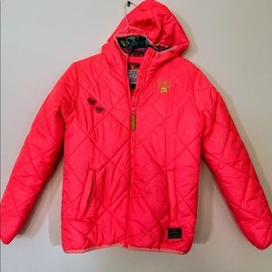 ❤️FINAL$$❤️NIKE❤️FLORESCENT PINK❤️QUILTED JACKET❤️